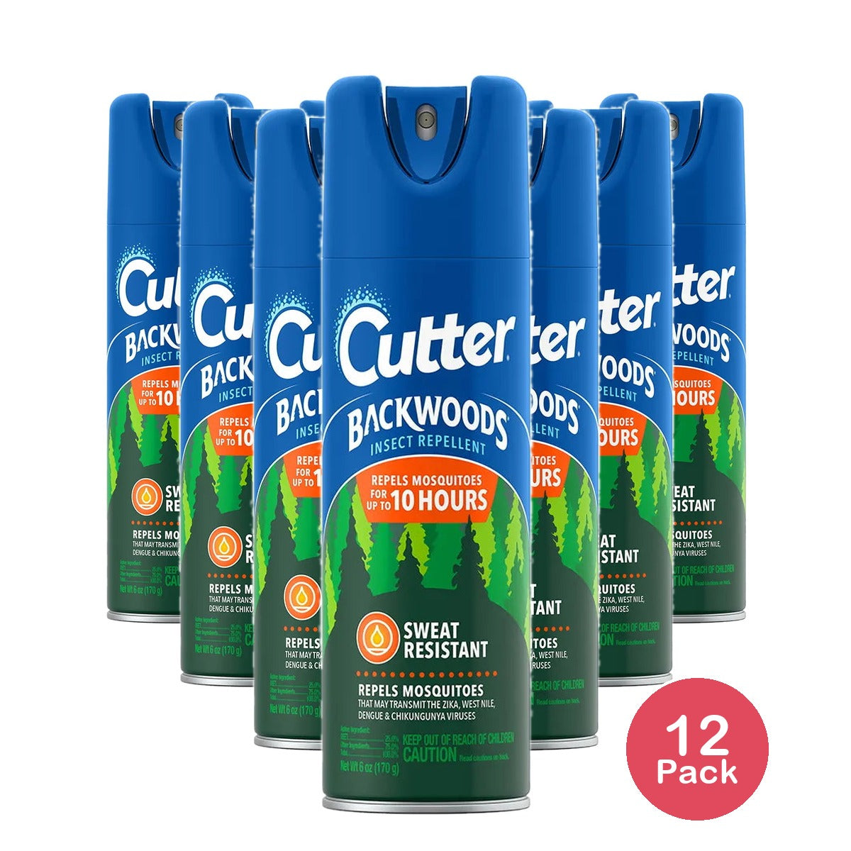 Cutter Backwoods Insect Repellent Aerosol Spray6Oz (Pack of 12)