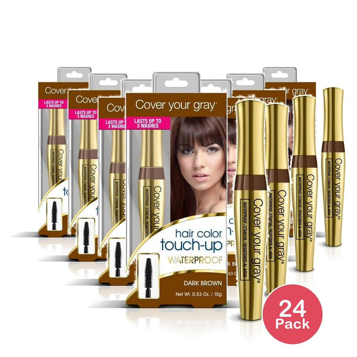CYG Waterproof Brush-in -- Dark Brown 0.53 Oz (Pack of 24)