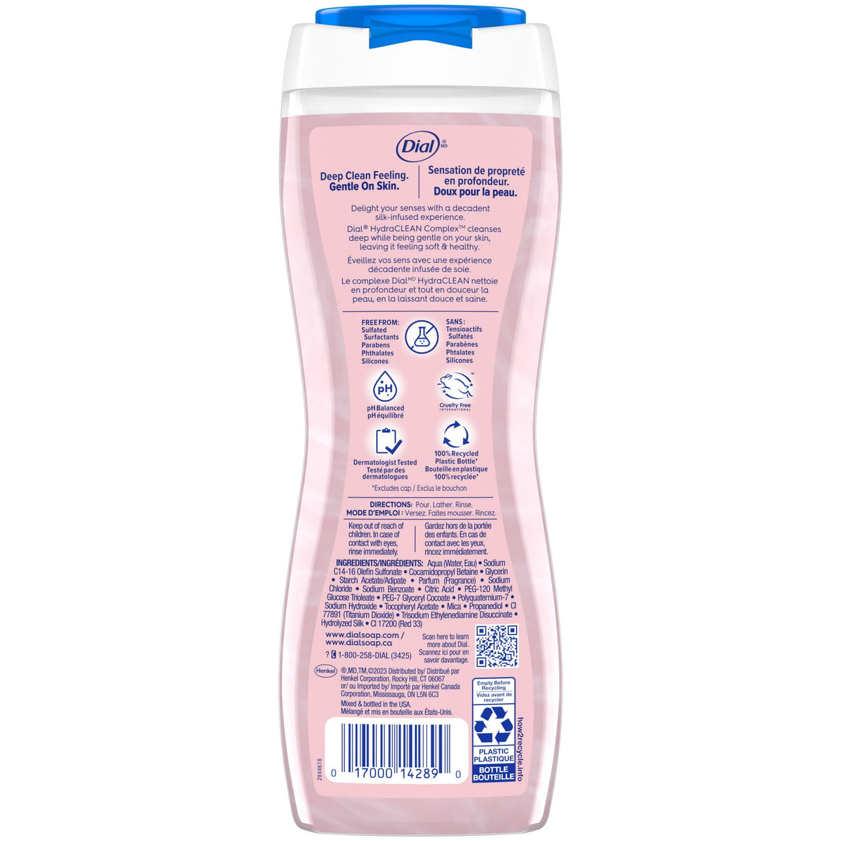 Dial Body Wash Silk & Magnolia 16 FL OZ (Pack of 6)