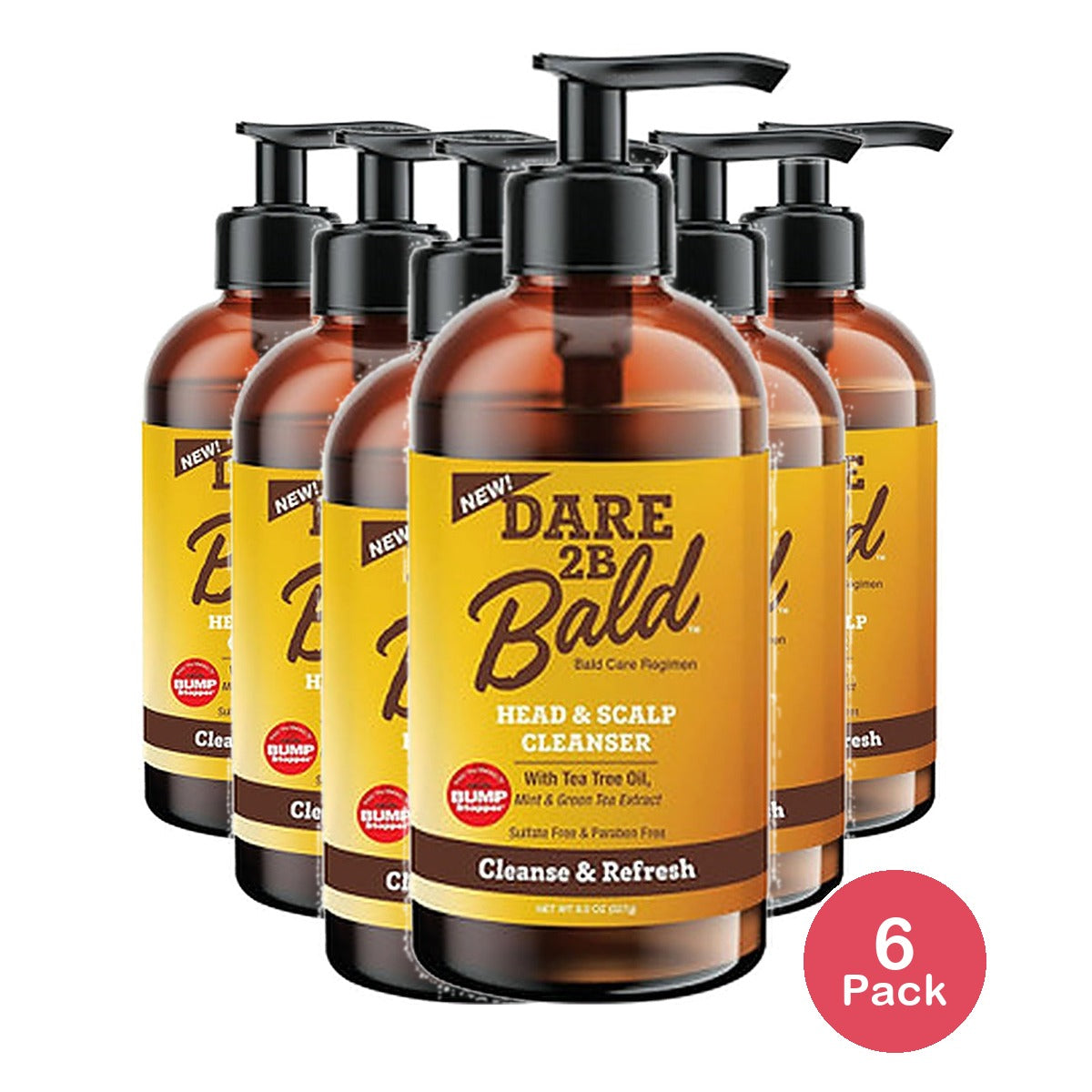 Dare 2B Bald Head & Scalp Cleanser 8 Oz (Pack of 6)
