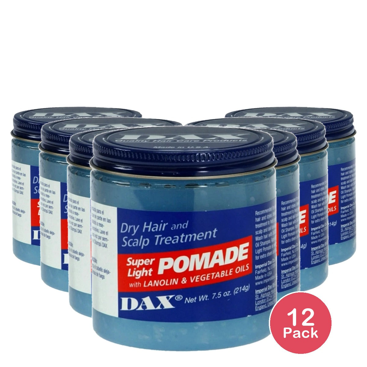 Dax Pomade Super Light Pomade 7.50 oz (Pack of 12)