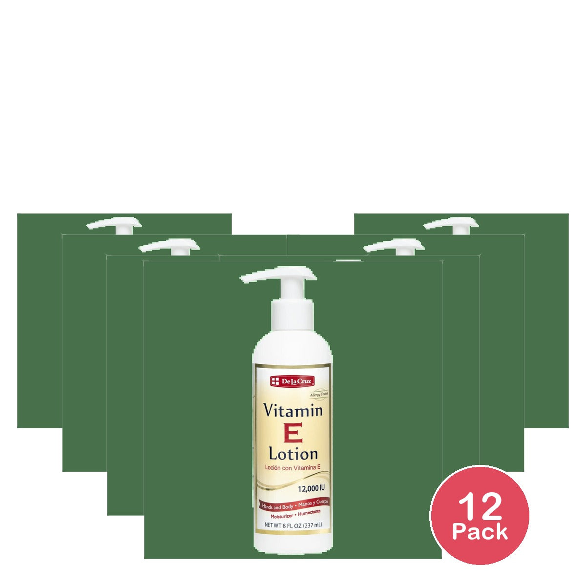 De La Cruz Vitamin E Lotion 8 Fl Oz (Pack of 12)