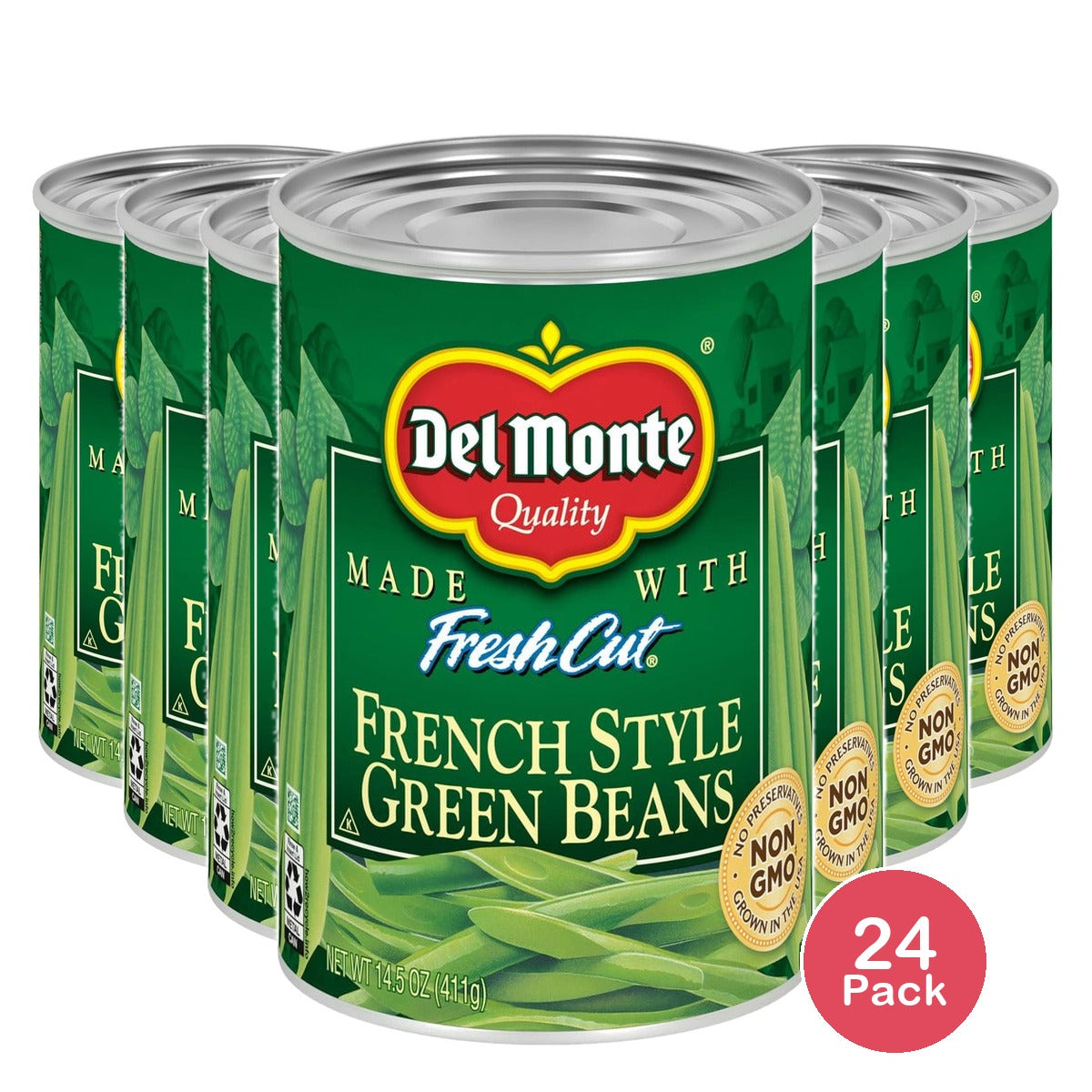 Del Monte French Cut Green Beans 14.5 Oz (Pack of 24)
