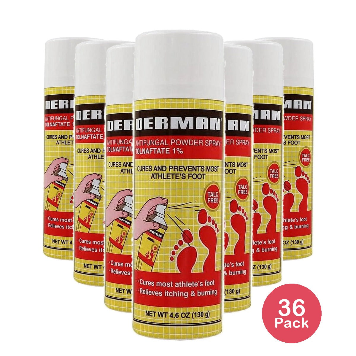 Derman Antifungal Powder Spray 4.6 Oz (Pack of 36)
