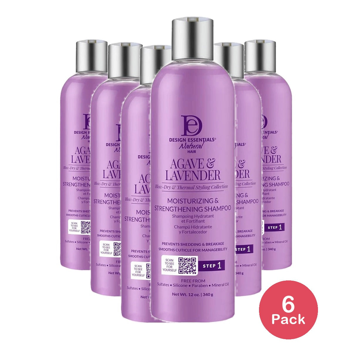 Design Essentials - Agave and Lavender Moisturizing Hair Bath . Moisturizin 12 oz (Pack of 12)