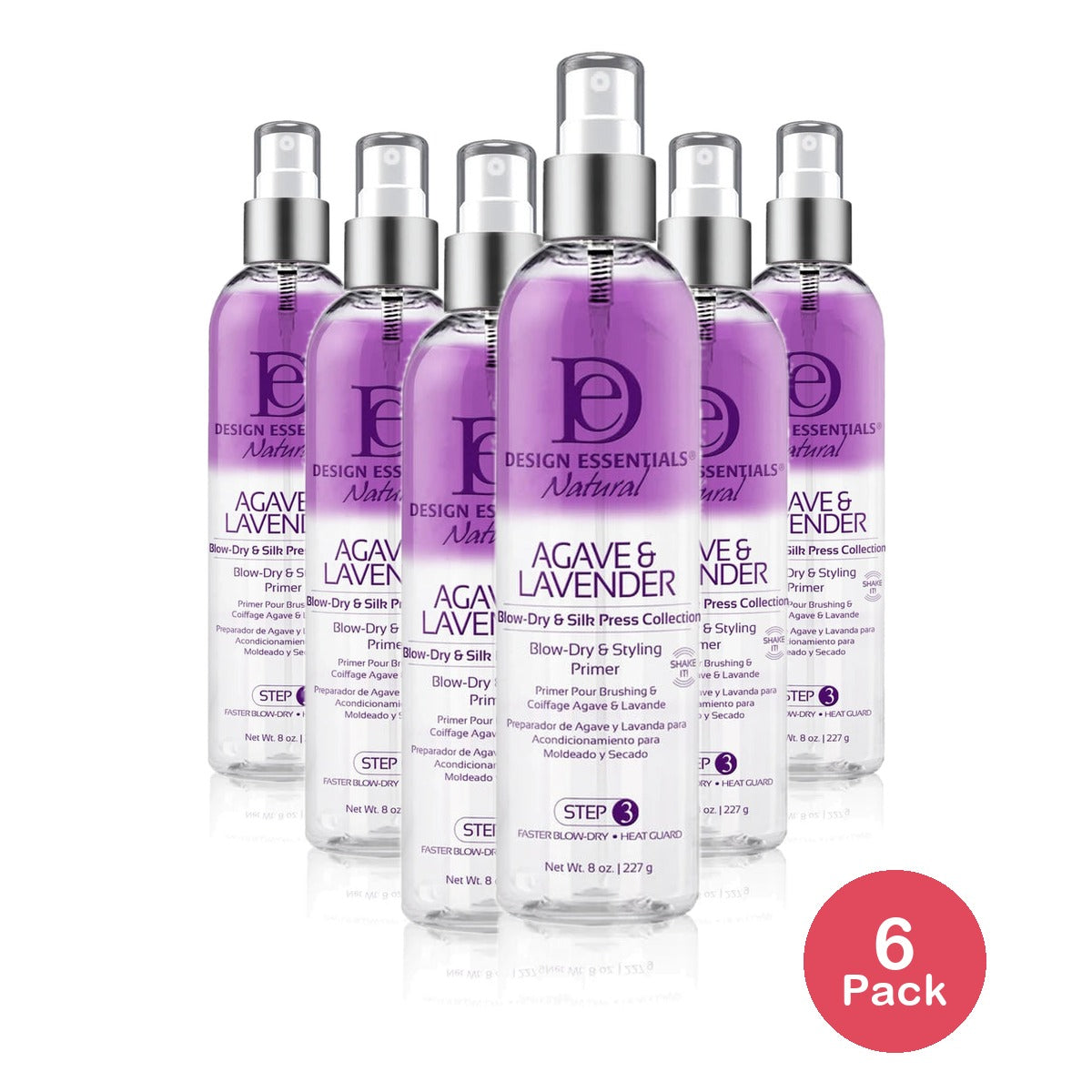 Design Essentials Agave & Lavender Blow-Dry & Style Primer Unisex 8 Oz (Pack of 12)