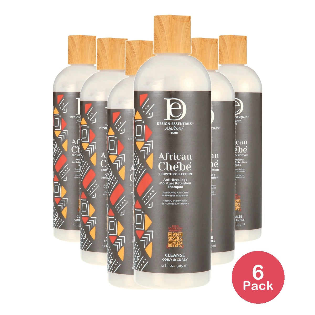 Design Essentials Chebe Anti-Breakage Moisture Retention Shampoo 12 fl Oz - (Pack of 12)