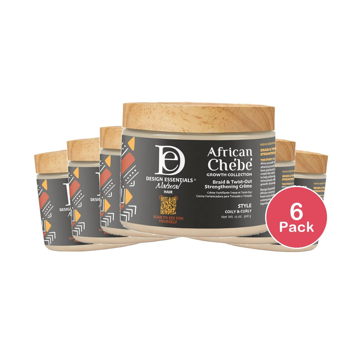 Design Essentials Chebe Braid & Twist-Out Styling Hair Pomade Creme 12 oz - (Pack of 12)