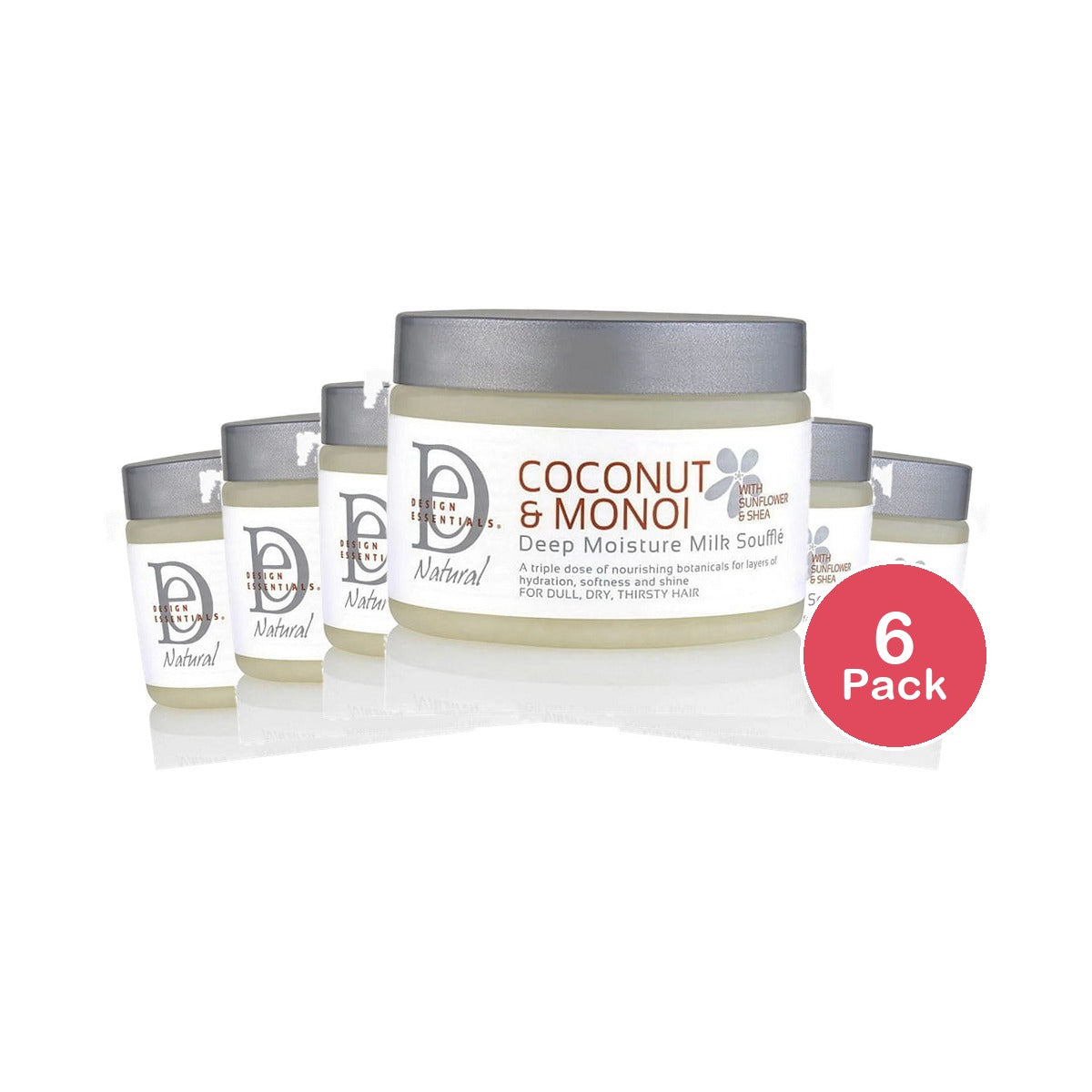 Design Essentials Coconut & Monoi Deep Moisture Milk Souffle Hair Cream 12 oz - (Pack of 12)