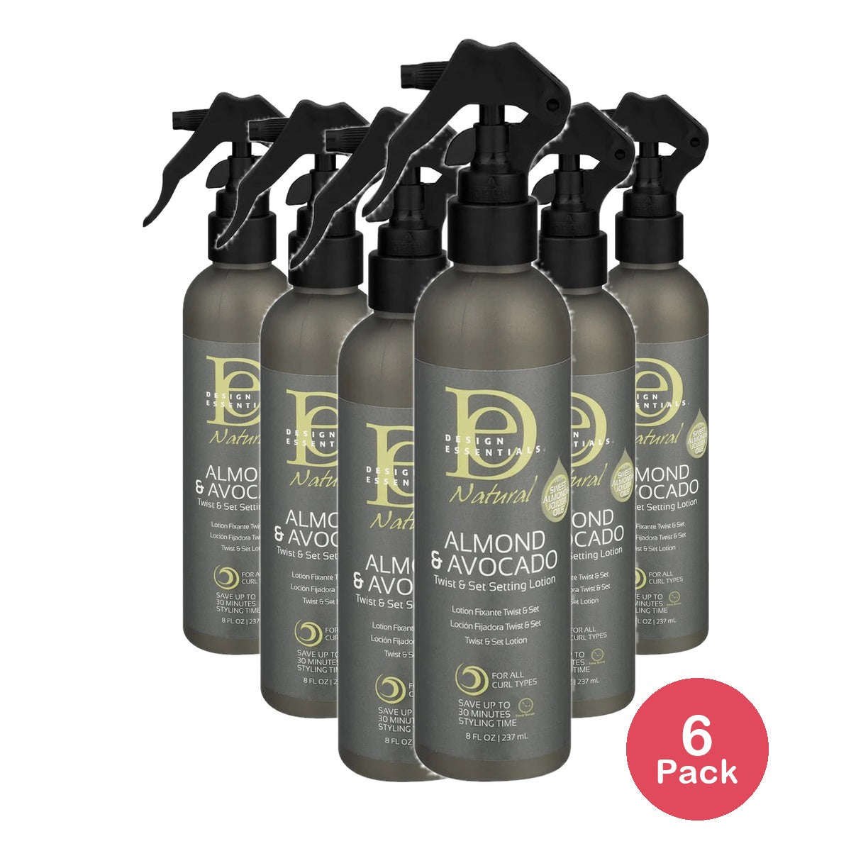 Design Essentials Natural Twist & Set Setting Lotion Almond & Avocado 8.0 FL OZ (Pack of 12)
