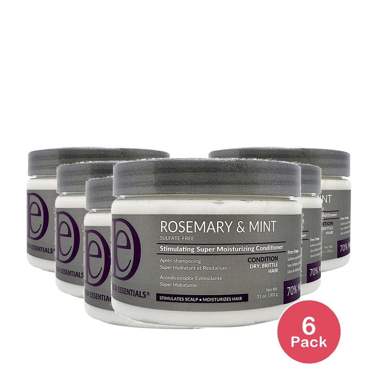 Design Essentials Rosemary & Mint Stimulating Super Moisturizing Conditioner 11 Oz (Pack of 12)
