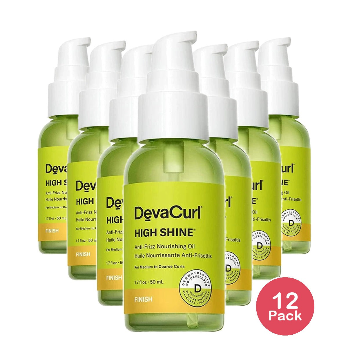 DevaCurl High Shine® Anti-Frizz Nourishing Oil 1.7 Fl. Oz (Pack of 12)