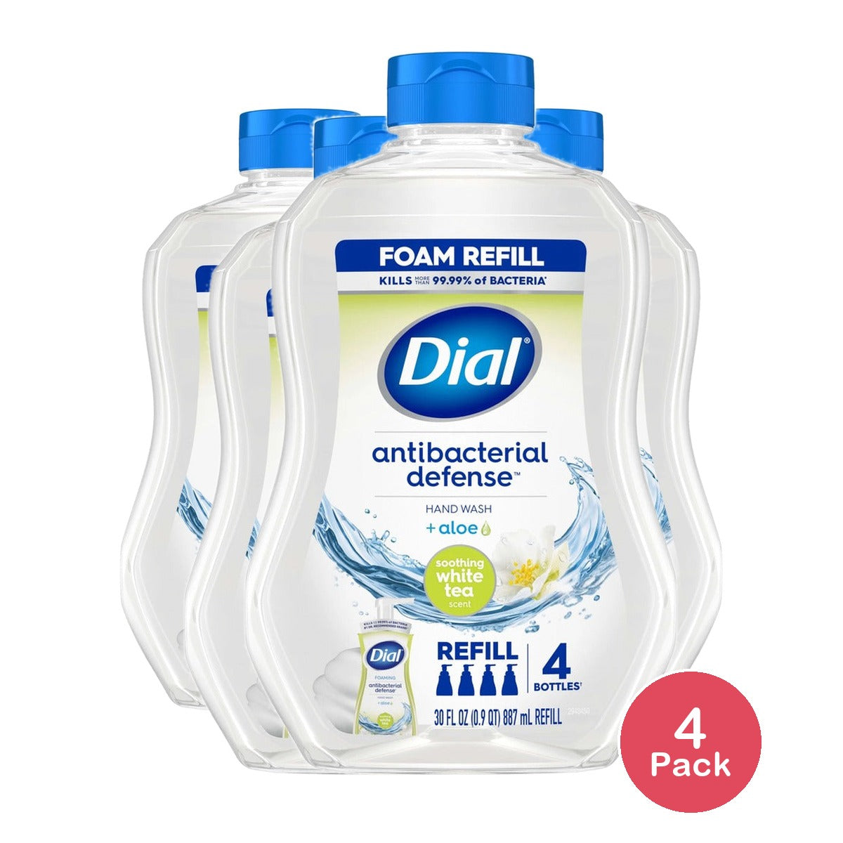 Dial Antibacterial Defense White Tea 30 Oz (Pack of 4)