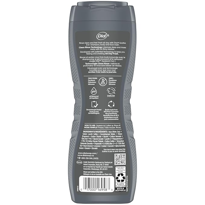 Dial Infinite Fresh Body Wash for Men 16 Oz (Pack of 6)