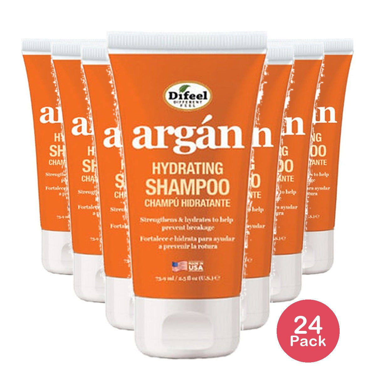 Difeel Argan Hydrating Shampoo 2.5 Oz (Pack of 24)