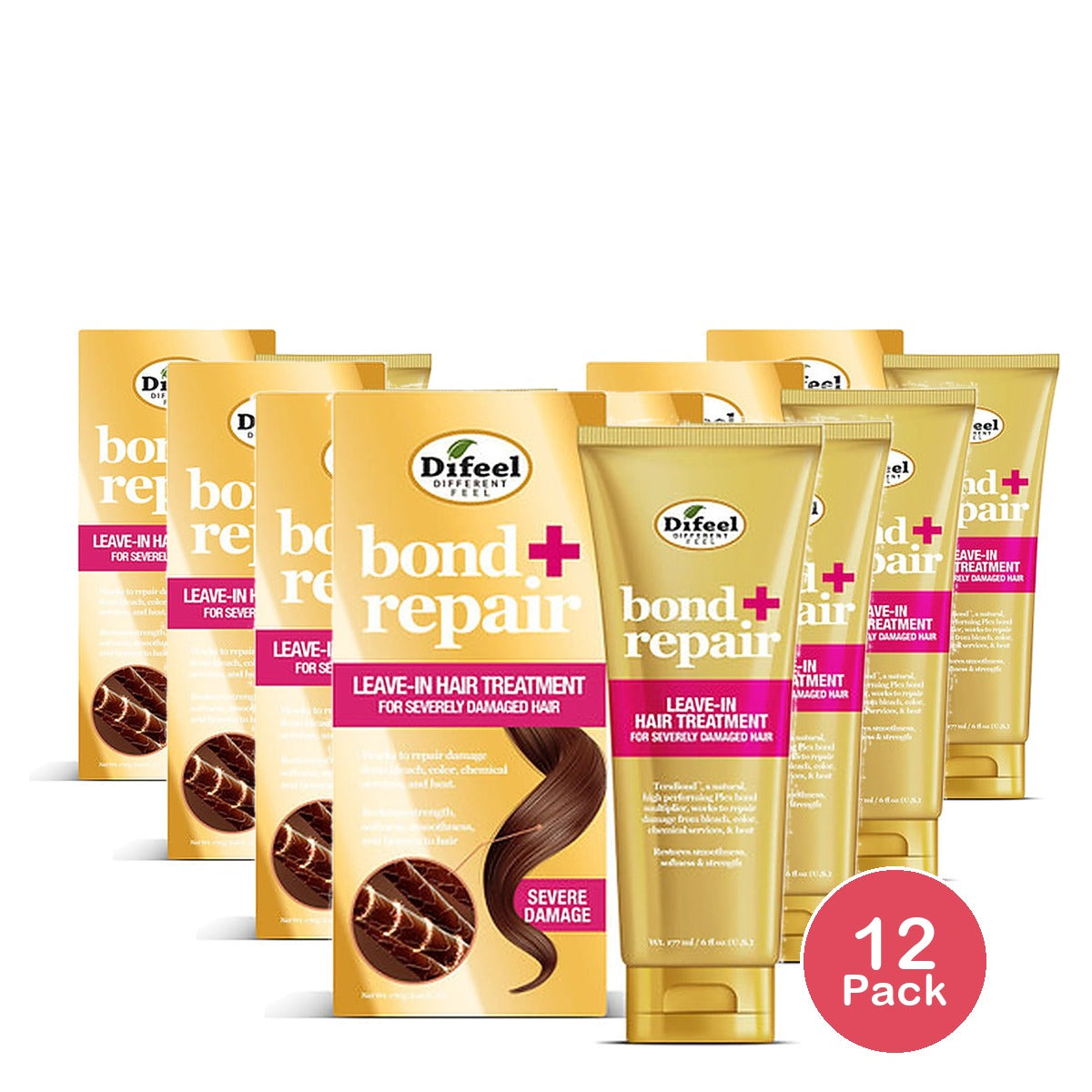 Difeel Bond+Repair Leave-In Treatment 6 Oz (Pack of 12)