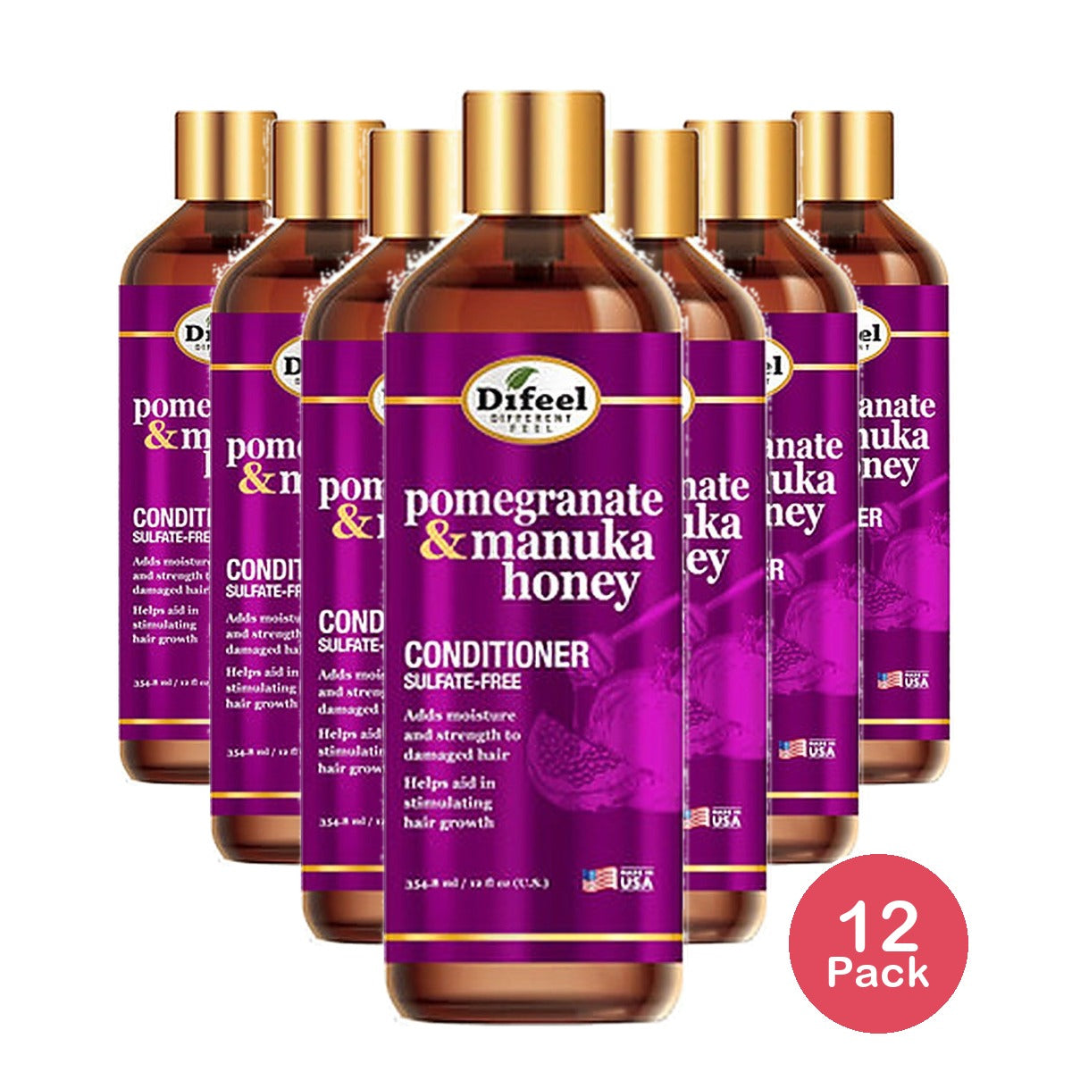Difeel Pomegranate Conditioner 12.8 Oz (Pack of 12)