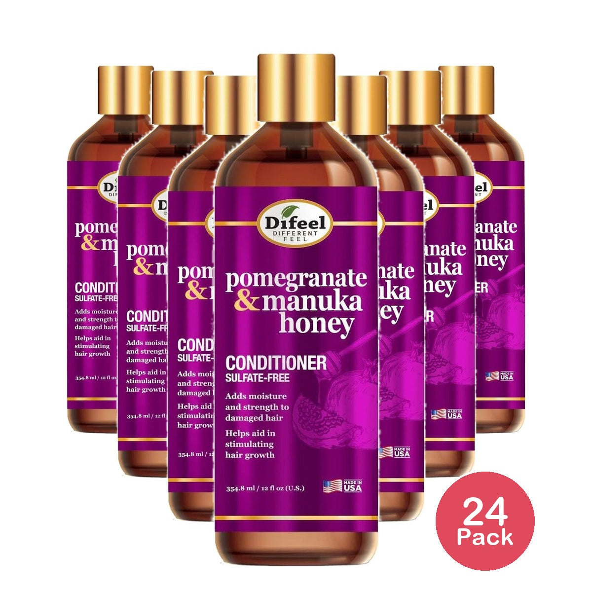 Difeel Pomegranate Manuka Honey Conditioner 2.5 Oz (Pack of 24)
