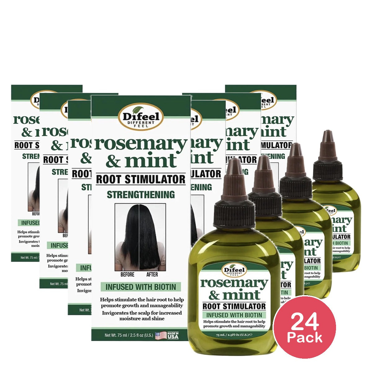 Difeel Rosemary Mint Root Stimulator 2.5 Oz (Pack of 24)