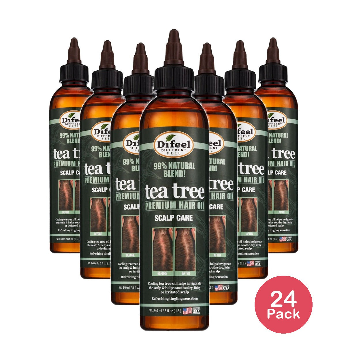 Difeel Scalp Care Tea Tree Oil 8 Oz (Pack of 24)