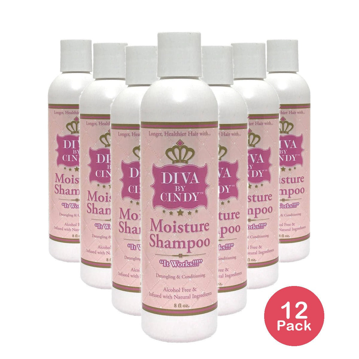 Diva By Cindy Moisturizing Shampoo 8.0 fl. oz. (Pack of 12)