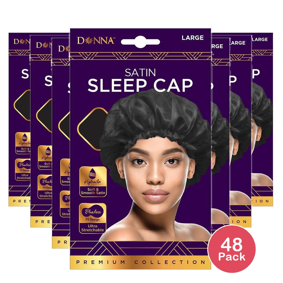 DONNA 11010 BLACK SATIN SLEEP nan (Pack of 48)