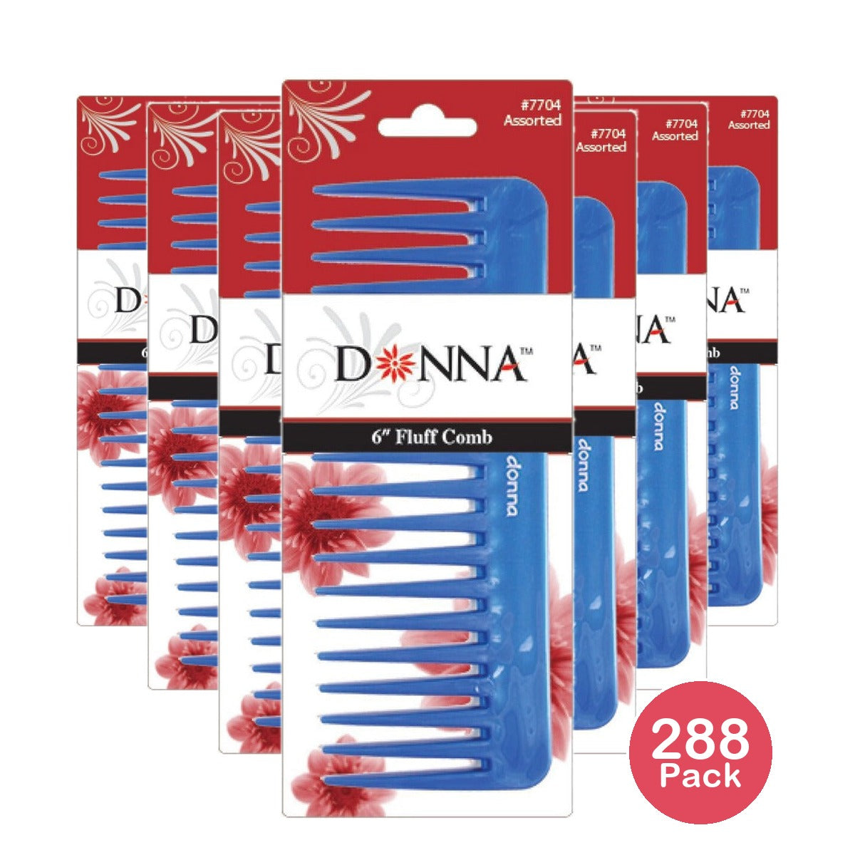 Donna 6" Fluff Comb (Pack of 288)