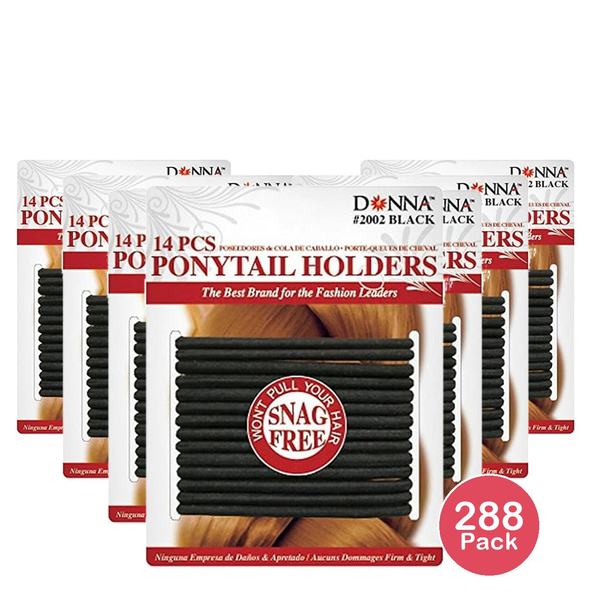 Donna Collection Ponytail Holders 14 Count nan (Pack of 288)