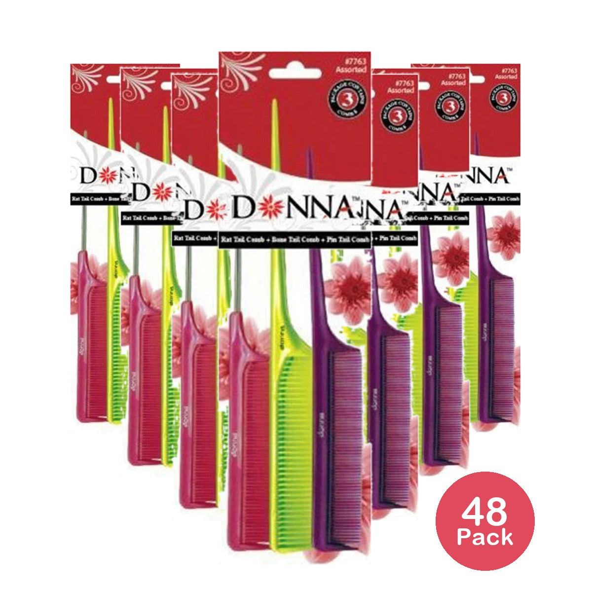 Donna Collection Tail Combs nan (Pack of 48)