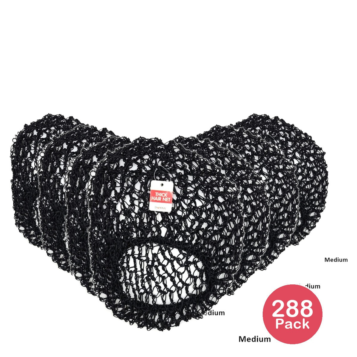 Donna Real Thick Hair Net Jumbo (Pack of 288)