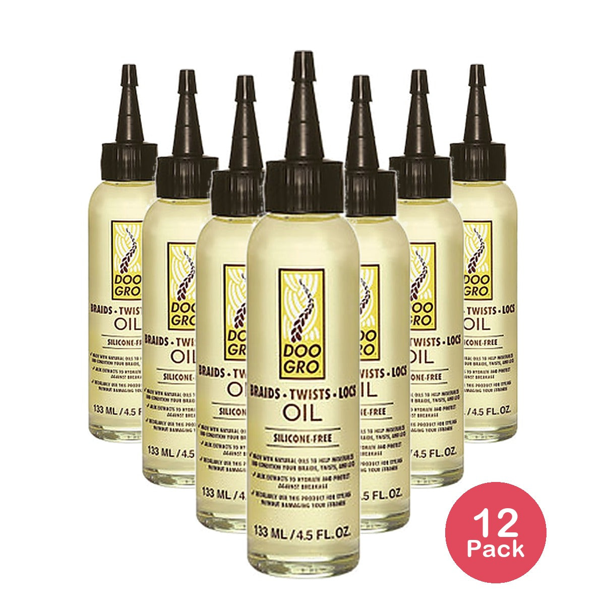 Doo Gro Braids Twists Locs Hair Oil 4.5 Oz (Pack of 12)