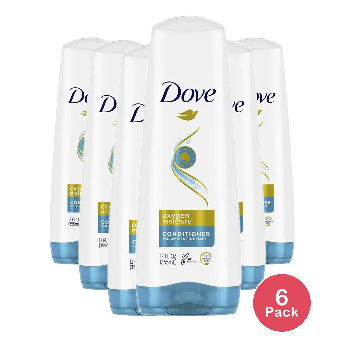 Dove Advanced Hair Series Oxygen Moisture Flat Hair Conditioner12Oz (Pack of 6)