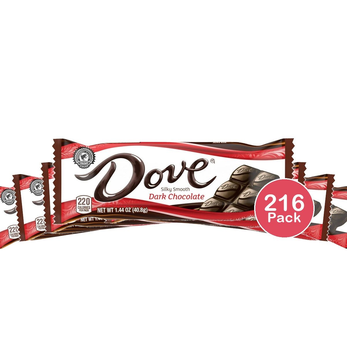 Dove Chocolate - Silky Smooth Dark Chocolate Bar 1.44 oz (Pack of 216)