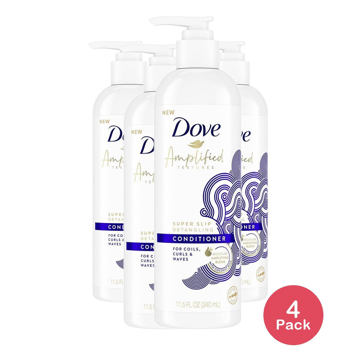 Dove Crown Collection Hydration Restore Detangler 11.5 Oz (Pack of 4)