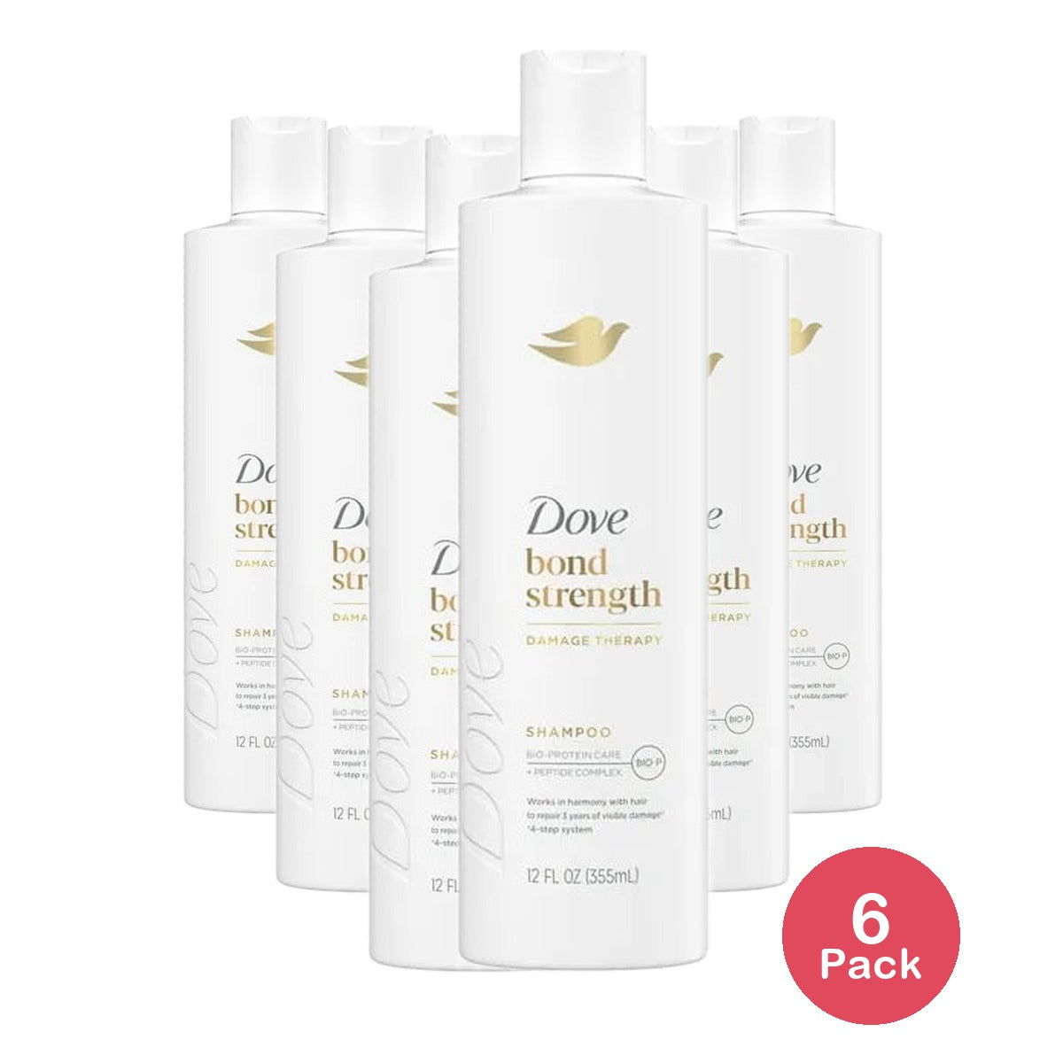 Dove Damage Therapy Bond Strength Shampoo 12 oz (Pack of 6)