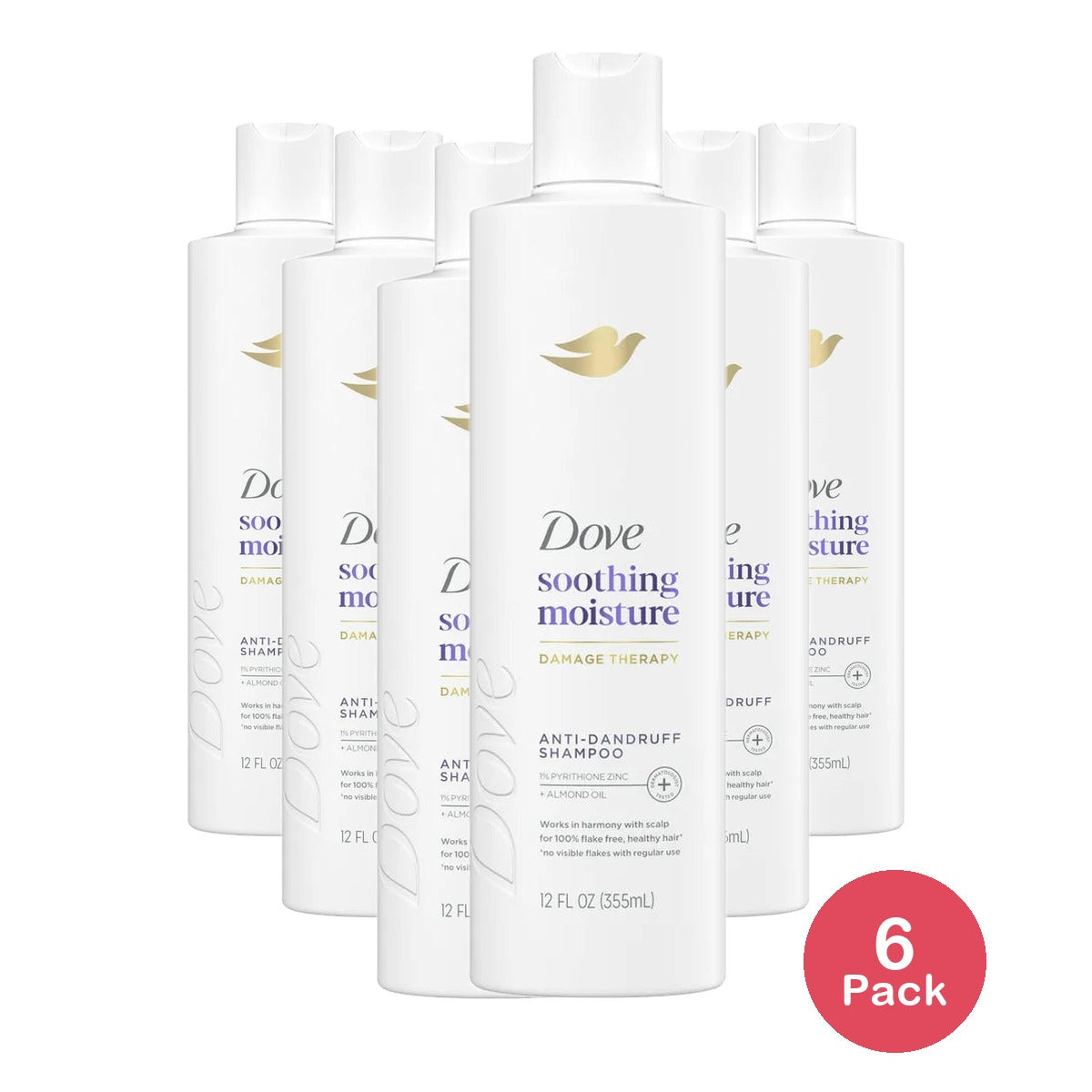 Dove Derma Soothing Moisture Shampoo 12 fl oz pack of 1 (Pack of 6)