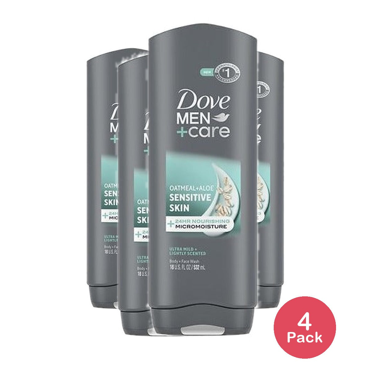 Dove Men+Care Body & Face Wash 18 Oz (Pack of 4)
