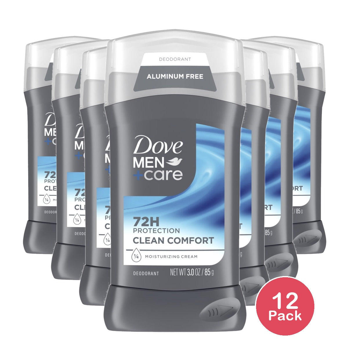 Dove Men+Care Long Lasting Antiperspirant Deodorant Stick Clean Comfort 3 OZ (Pack of 12)