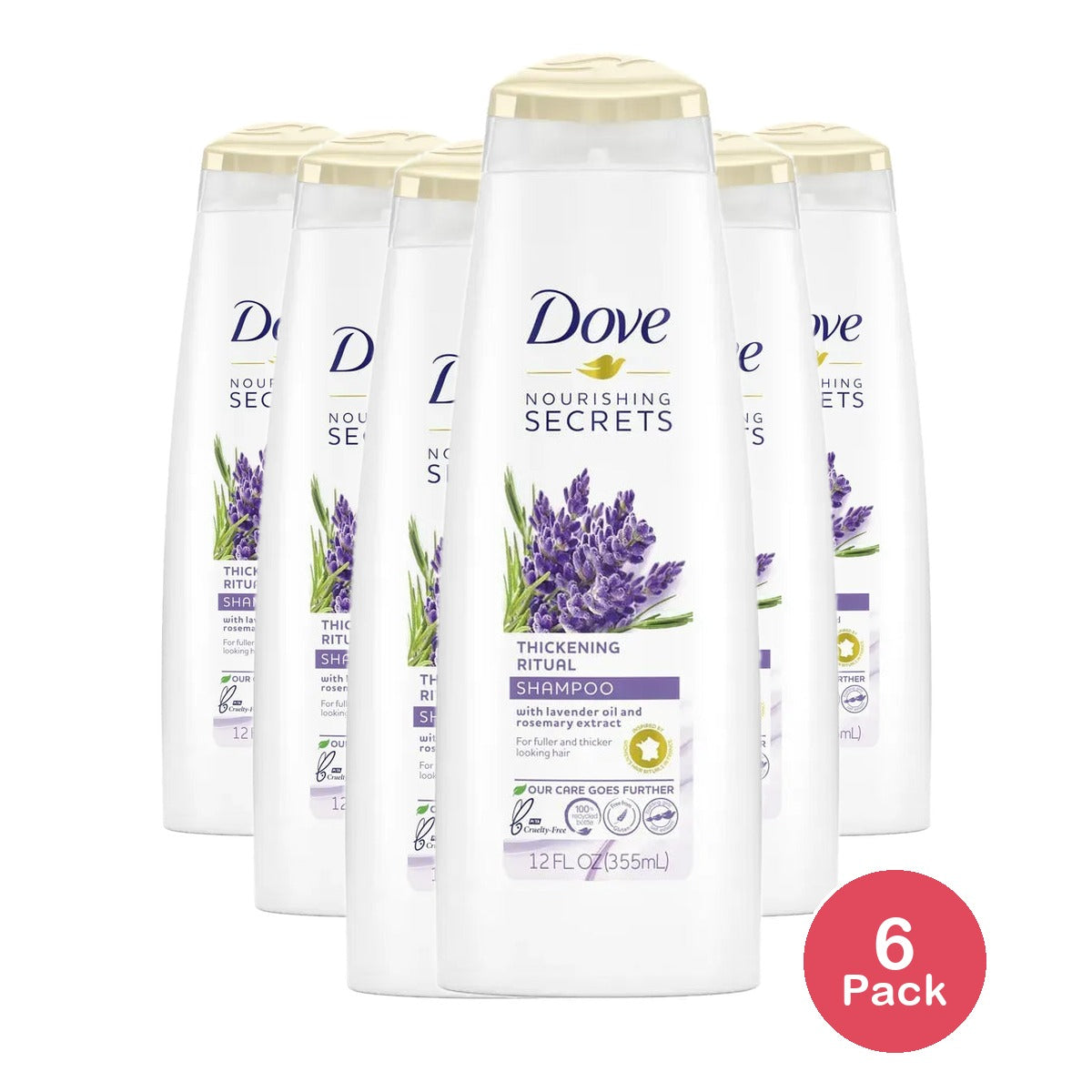 Dove Nourishing Secrets Thickening Shampoo 12Oz (Pack of 6)