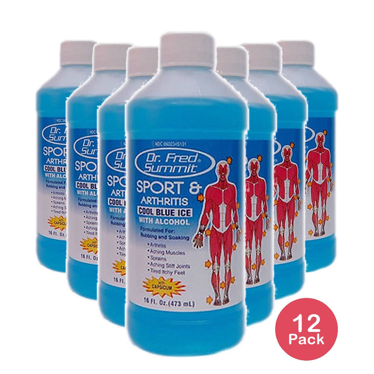 Dr. Fred Summit Arthritis & Sport Cool Blue Ice Rub 16 Oz (Pack of 12)