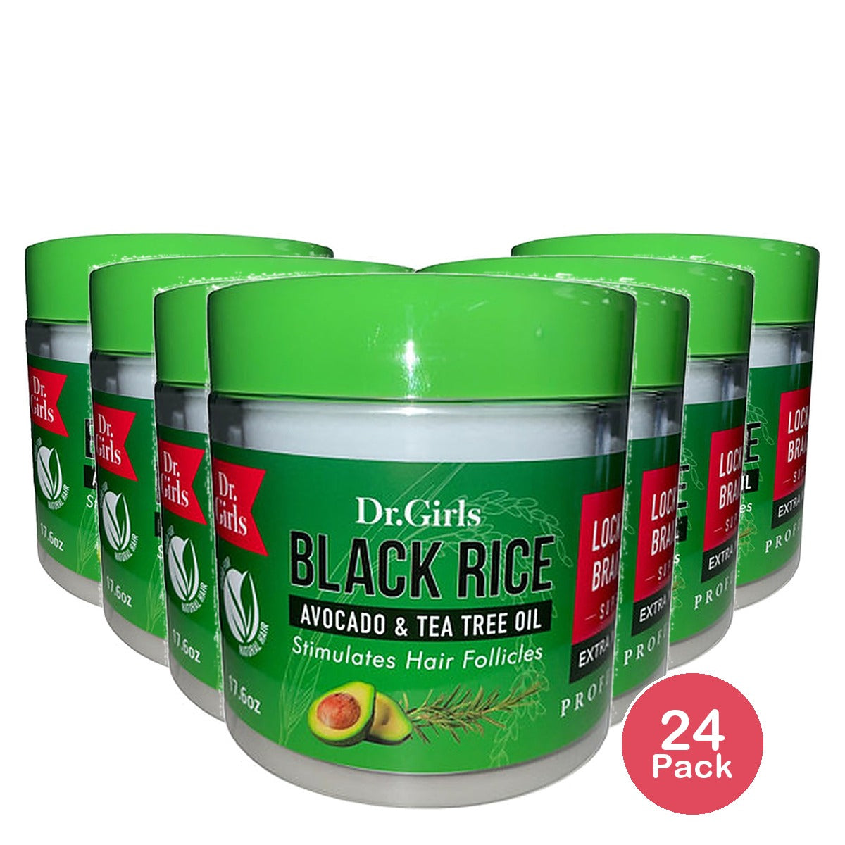 Dr. Girls Braid Gel Avocado 17.6 Oz (Pack of 24)
