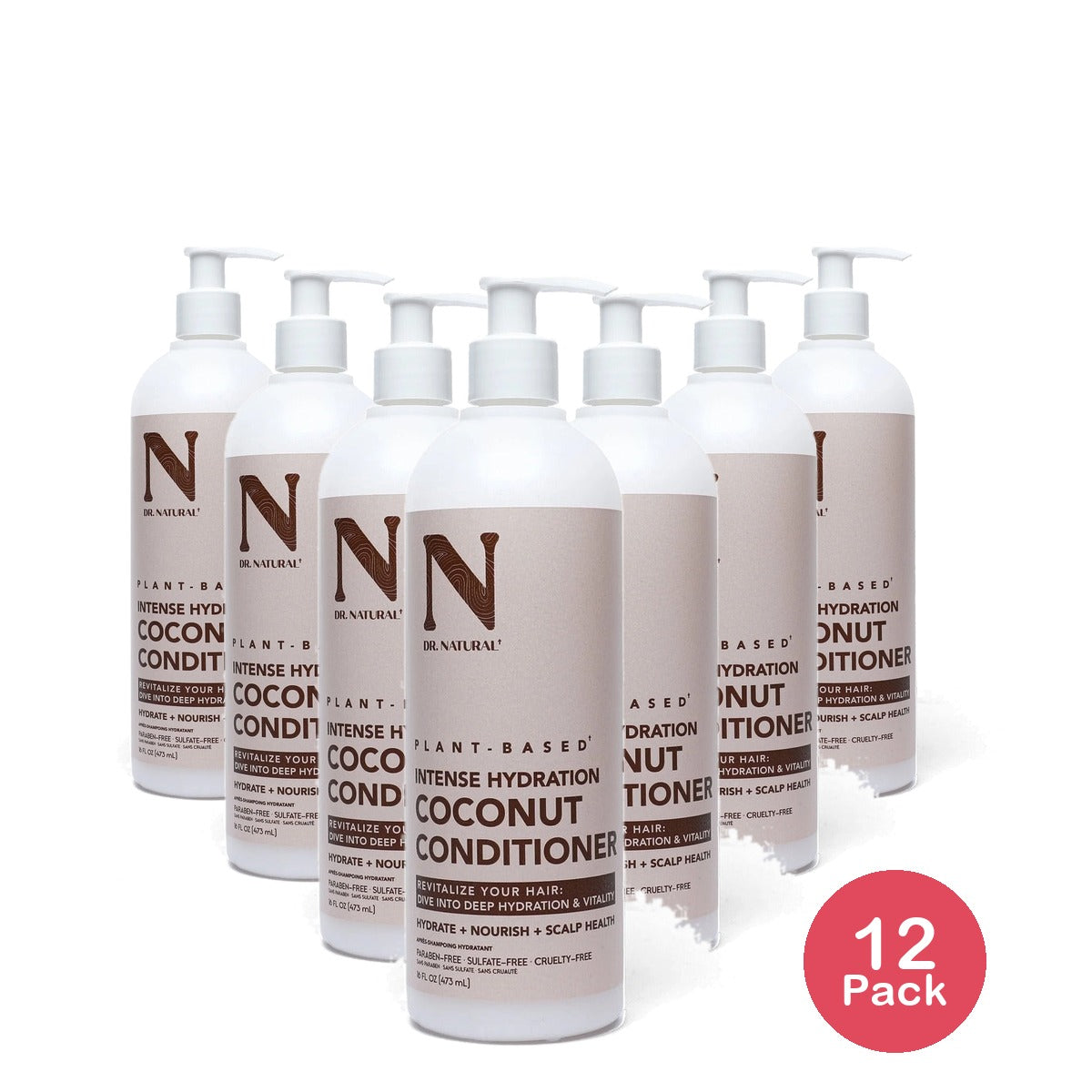 Dr. Natural Coconut Hydrates & Restores Conditioner 16 Oz (Pack of 12)
