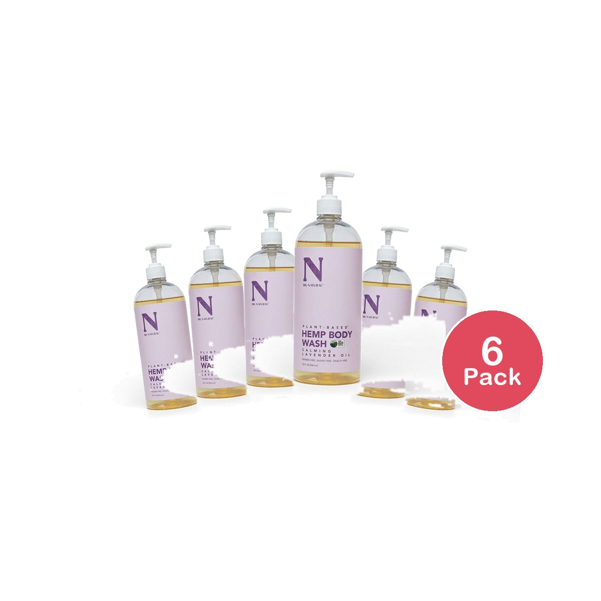 Dr. Natural Moisturizing Body Wash Lavender 32 Oz (Pack of 6)
