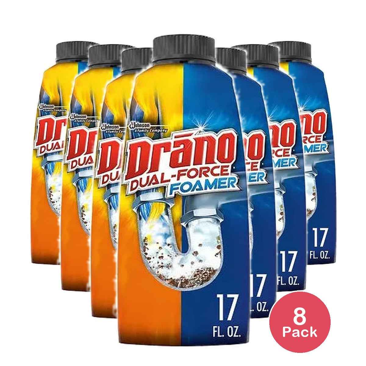Drano Professional Strength Foamer Clog Remover17Oz 8 Pack (Pack of 8)