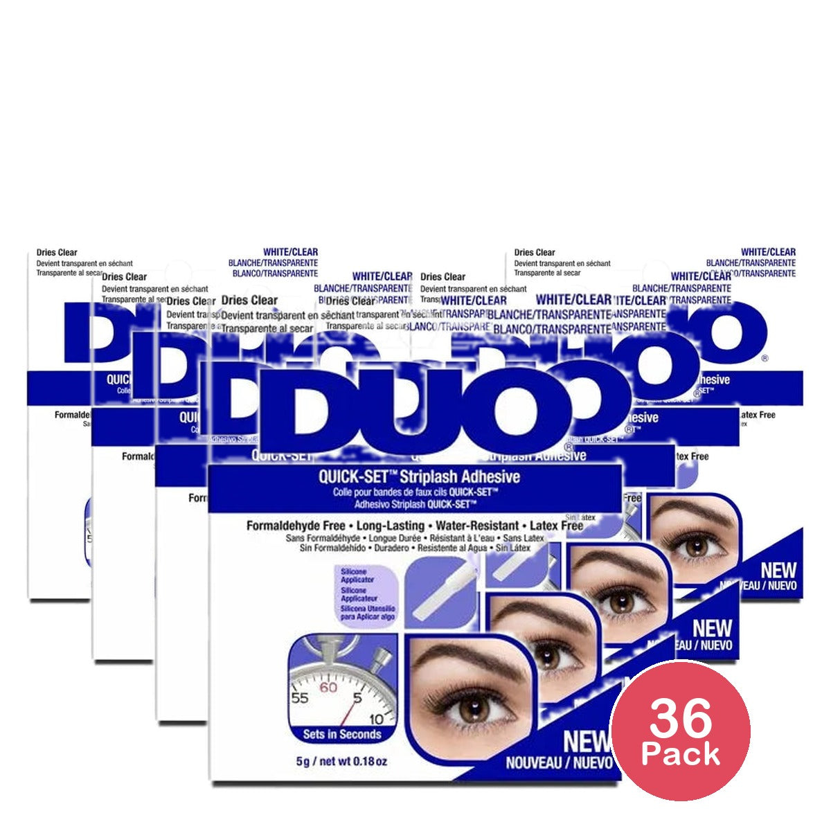 Duo Adhesive Quick Set Lash Adhesive Clear 0.18Oz (Pack Of 36)