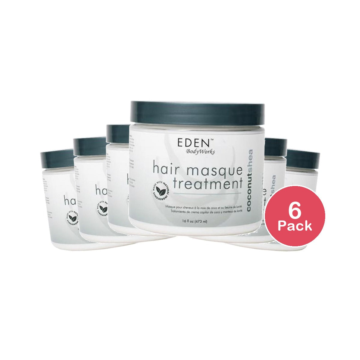 Eden BodyWorks Coconut Shea Hair Masque 16 Oz (Pack of 6)