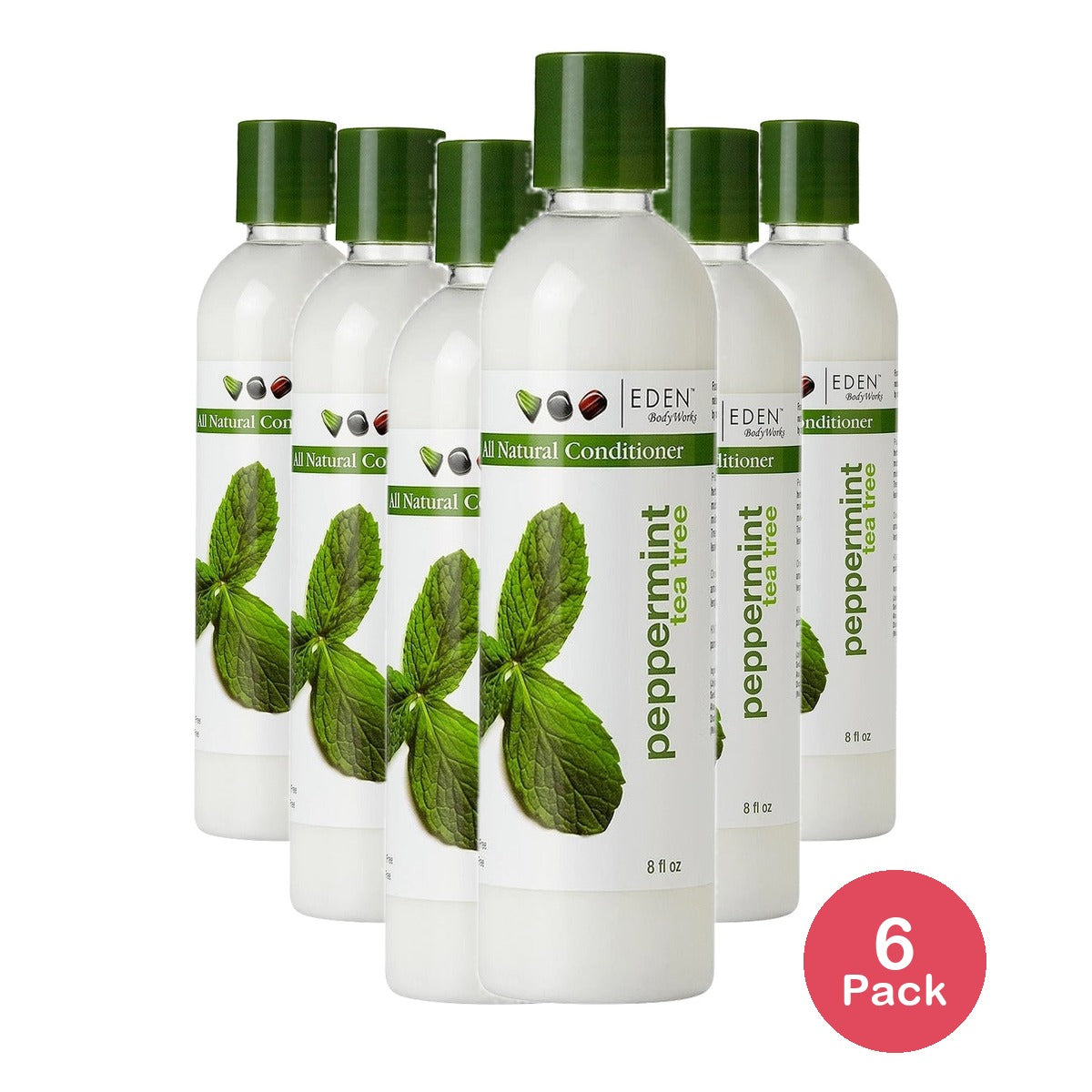 Eden BodyWorks Peppermint Tea Tree Conditioner 8 Oz (Pack of 6)
