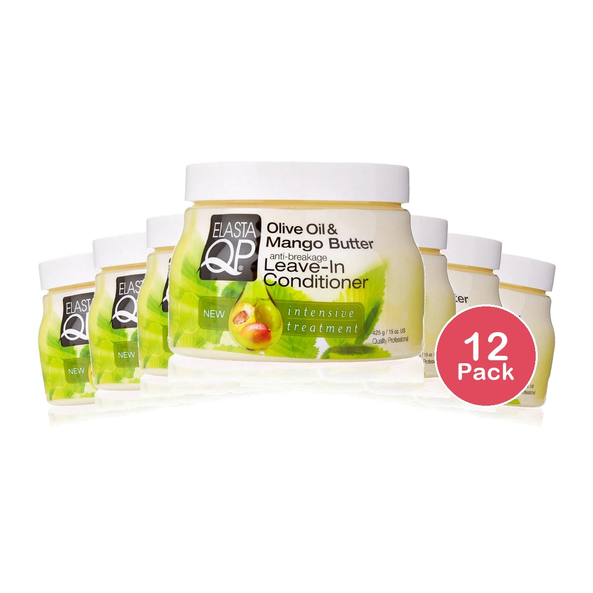 Elasta QP Anti-Breakage Leave-In Conditioner Olive Oil & Mango Butter 15 oz (Pack of 12)