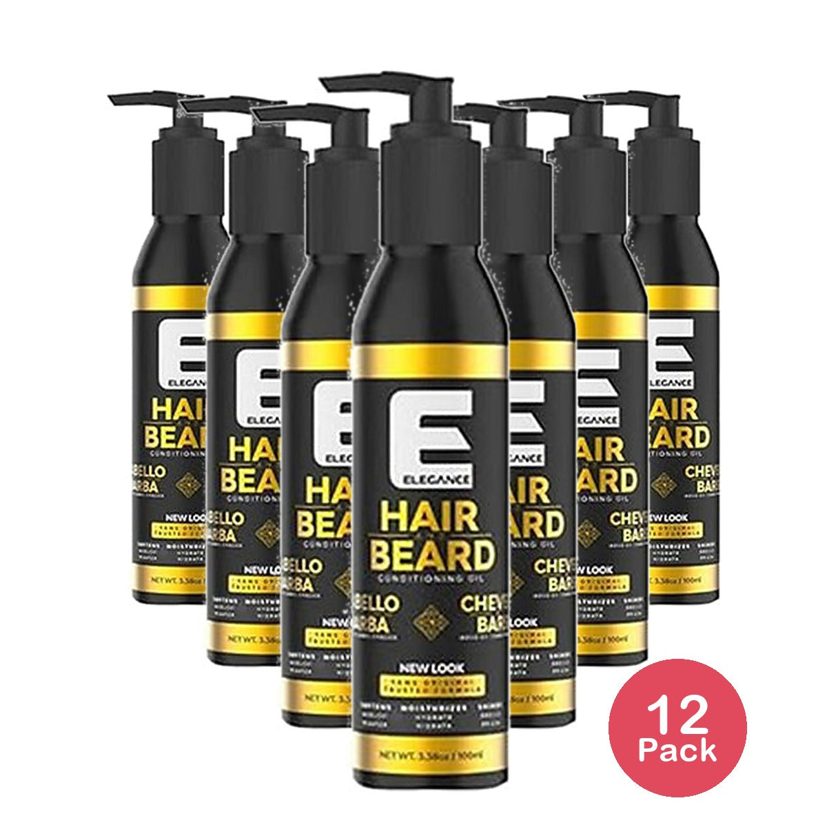Elegance Hair & Beard Oil 3.38 Oz (Pack of 12)