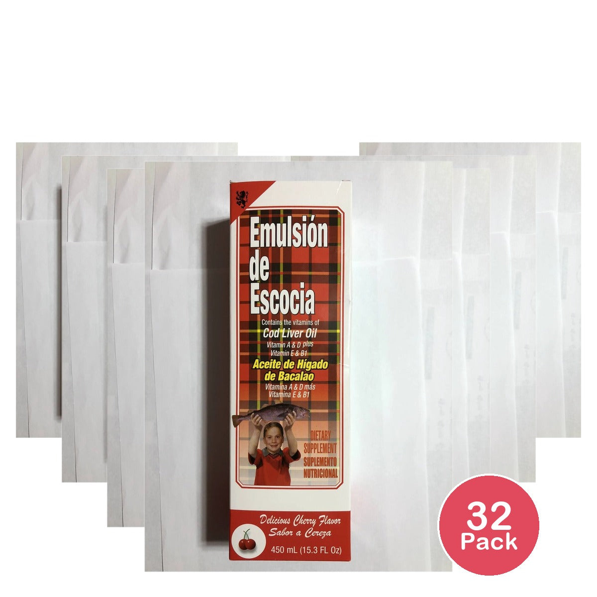 Emulsion De Escocia Cod Liver Oil 15.3 Oz (Pack of 32)